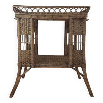 Wicker & rattan serving trolley 1900