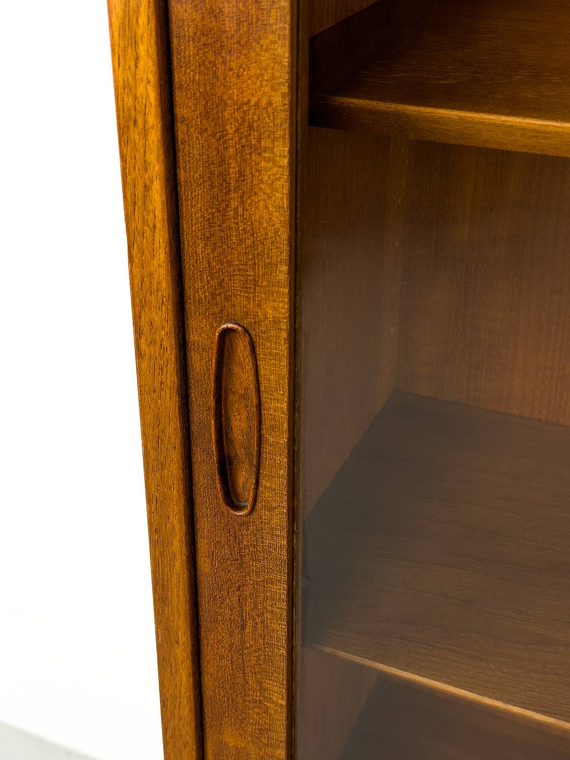 Danish Teak Cabinet with Glass Doors by Carlo Jensen for Hundevad & Co, 1960s