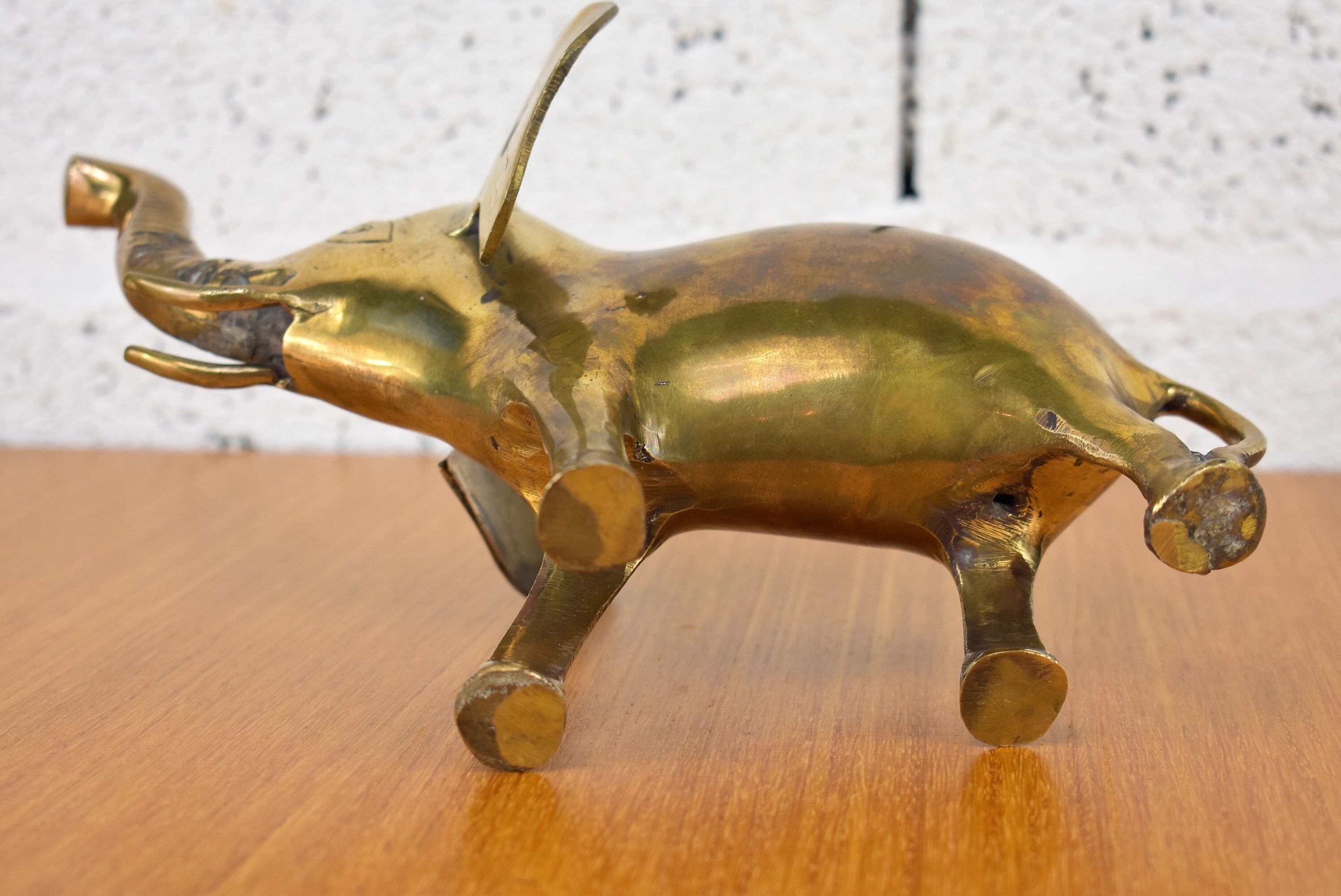 Elephant in vintage brass