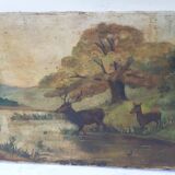 Oil on the Web signed M.HEBERT 1908