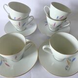 6 German porcelain coffee cups