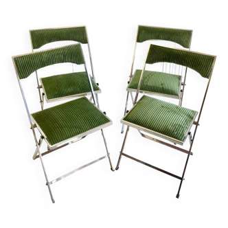 Vintage chrome folding chairs roméo rega