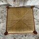 Vintage Turned Wooden Stool + Woven Seat #D652