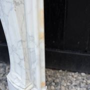 Louis XV style fireplace in Arabescato Carrara marble, circa 1880.
