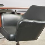Desk and two chairs by Fantoni, 1960, set of 3