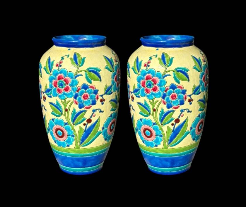 Pair of KERAMIS Vases - Art Deco