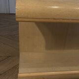 2 tables de chevet en bois massif courbé, 1970