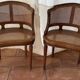 pair of Napoleon III Louis XVI style office chairs