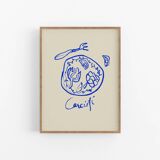 Naive Illustration giclee print, 50x70cm