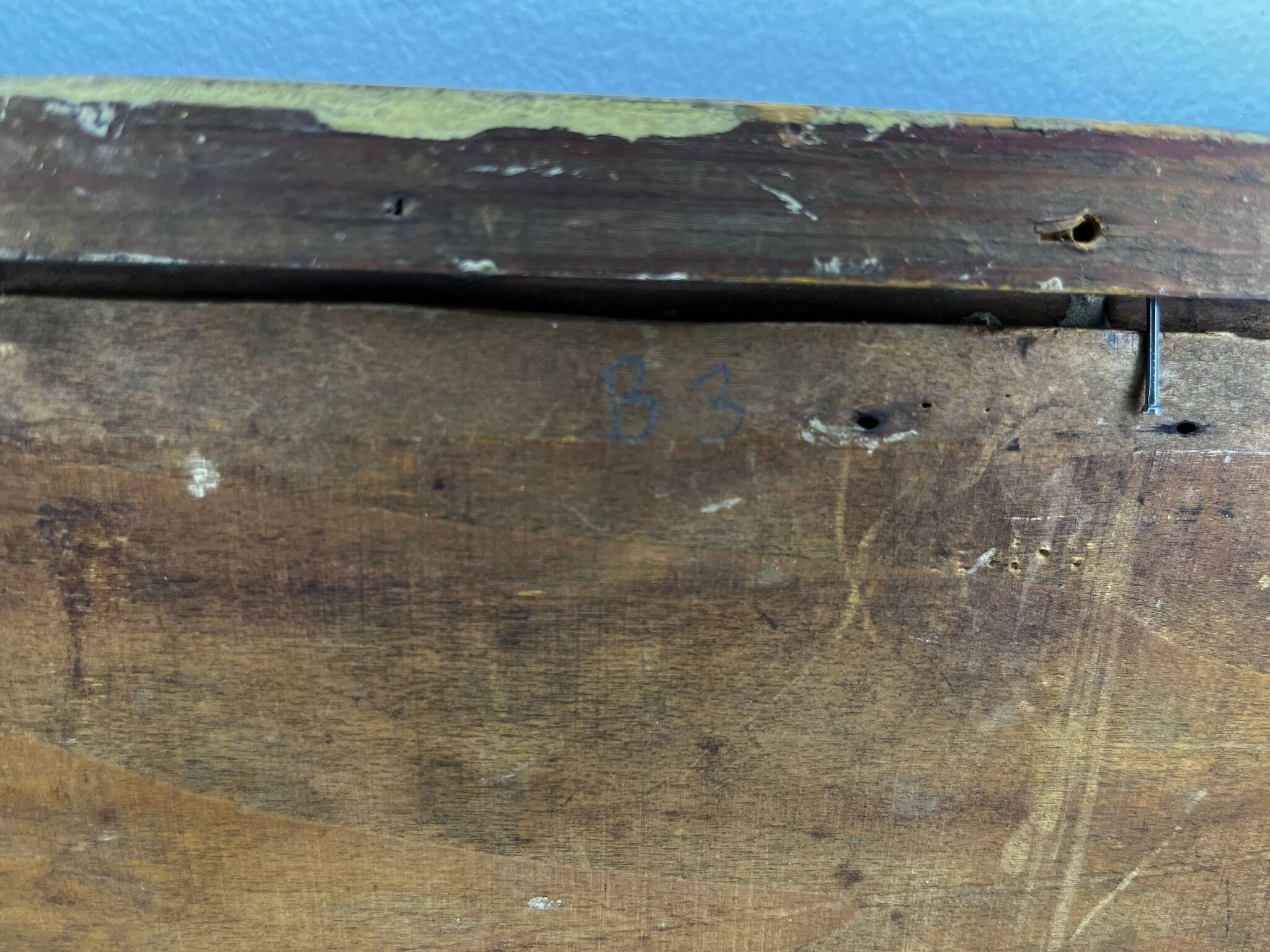 Oil painting on wooden panel, beautiful southern landscape