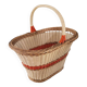 Old oval basket with a wooden base