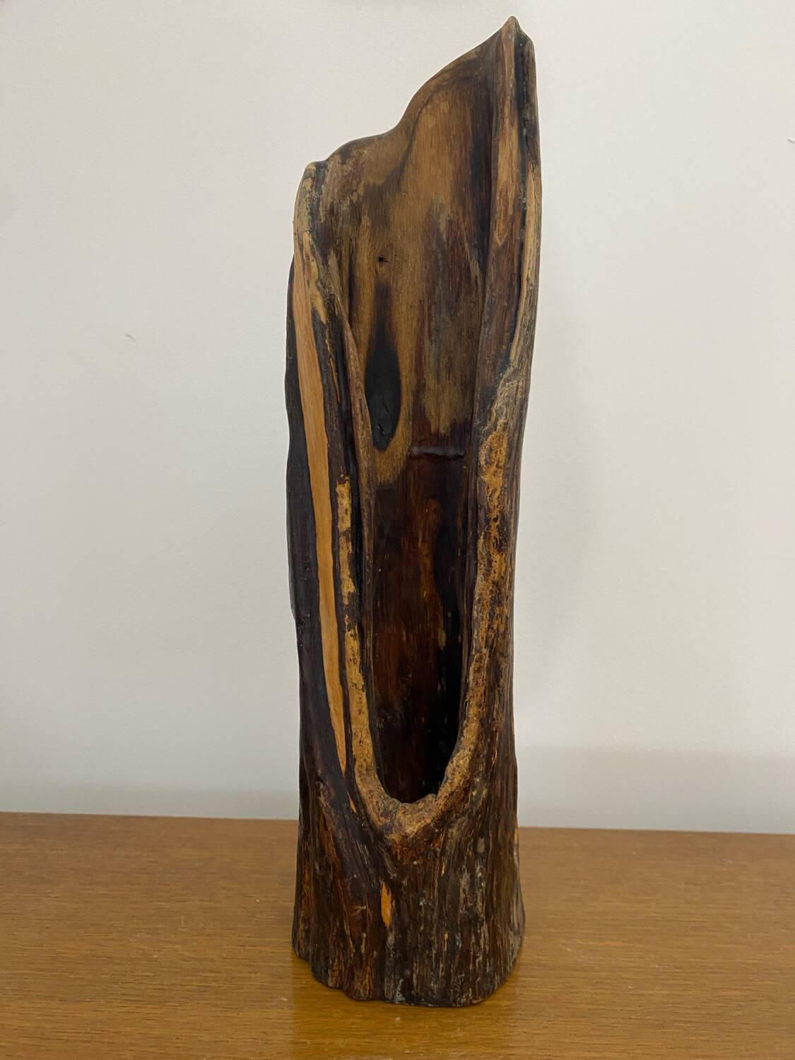Old Candle Holder Michel MOLAC Driftwood Sculpture Vintage #C051