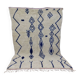 Azilal Vintage Rug 276x180 cm - Blue Geometric Patterns