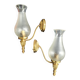 Pair of antique gold wall sconces