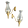 Pair of antique gold wall sconces