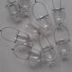 Set of hanging glass and metal tealight holders