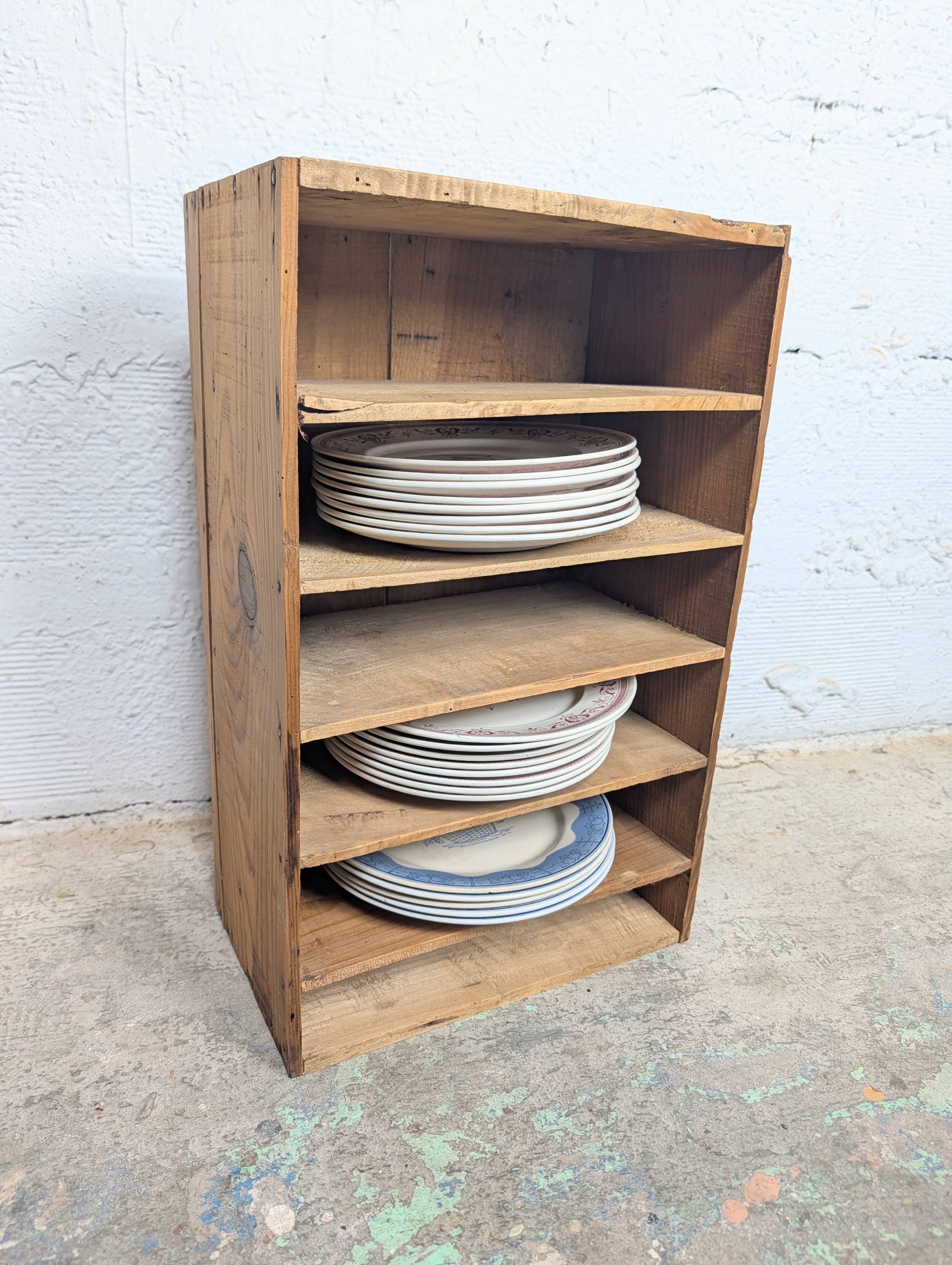 Vintage raw wood locker