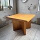 Square modernist table made of solid pine from the 1950s.