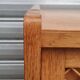 Commode vintage pied compas et rotin