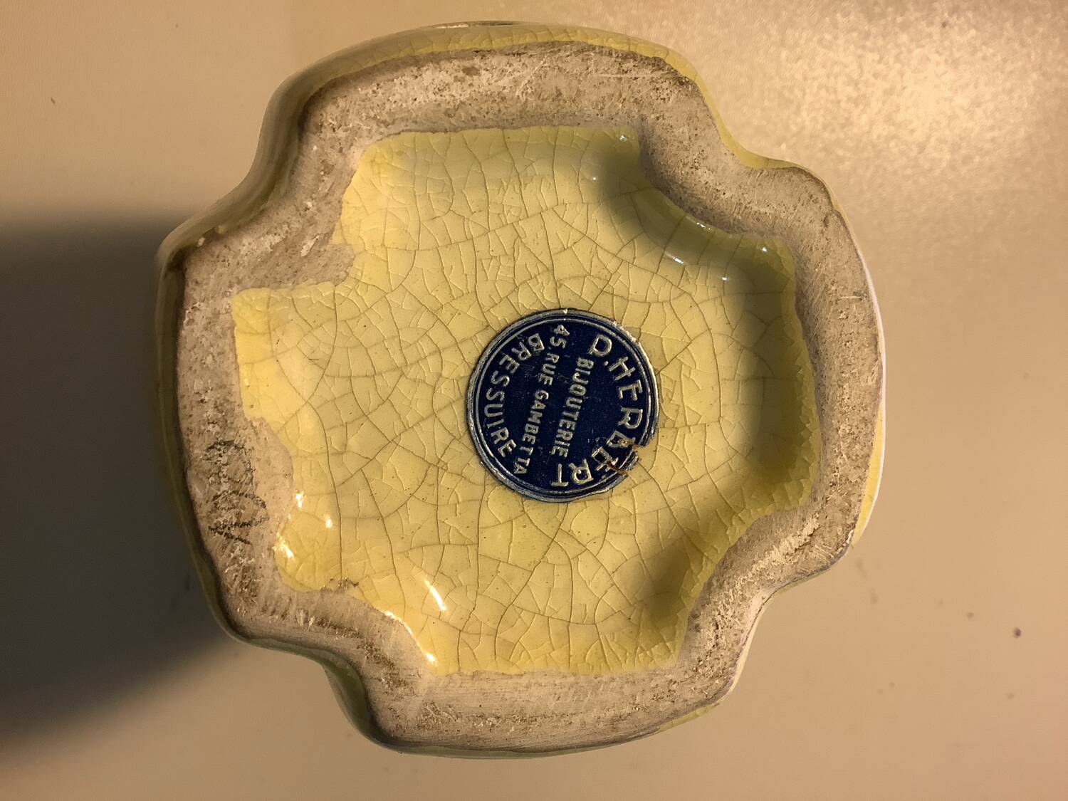 Art deco cracked lamp base