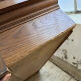 Old XL Napoleonic oak glass bookcase, 19th century