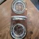 Art Deco pocket emptier in wood, engraved glass and chromed metal