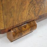 1930s Exclusive Curved Art Deco Bookcase, Czechoslovakia