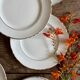 Set of 8 vintage dessert plates Moulin des Loups