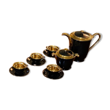 Black and gold tea set