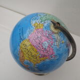 Medium-sized world map on metal base