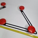 Original vintage metal “trapeze” coat rack, 5 hooks, 67 cm