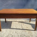 Pine farmhouse table ● Honey patina & Zebra grain