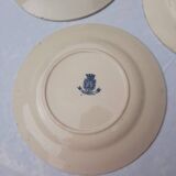 6 flat plates from the Chardon de Gien series