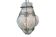 Lampada a Sospensione Vintage in Vetro Soffiato e Ferro Battuto