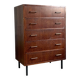 Commode chiffonnier moderniste vintage 5 tiroirs