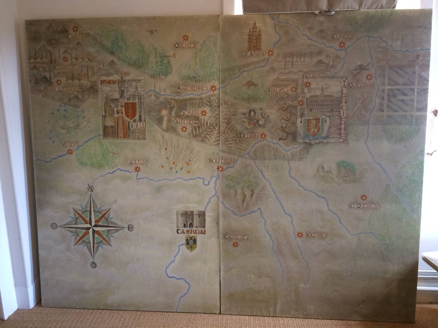 Diptych chart of the mining region