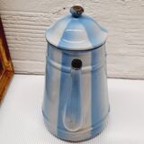 Blue enamelled coffee maker
