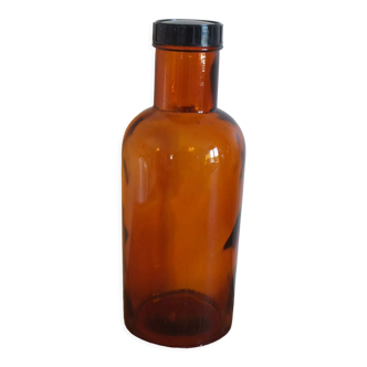 Amber glass pharmacy bottle or bottle with cap