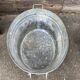 Vintage galvanized zinc basin 65 liters