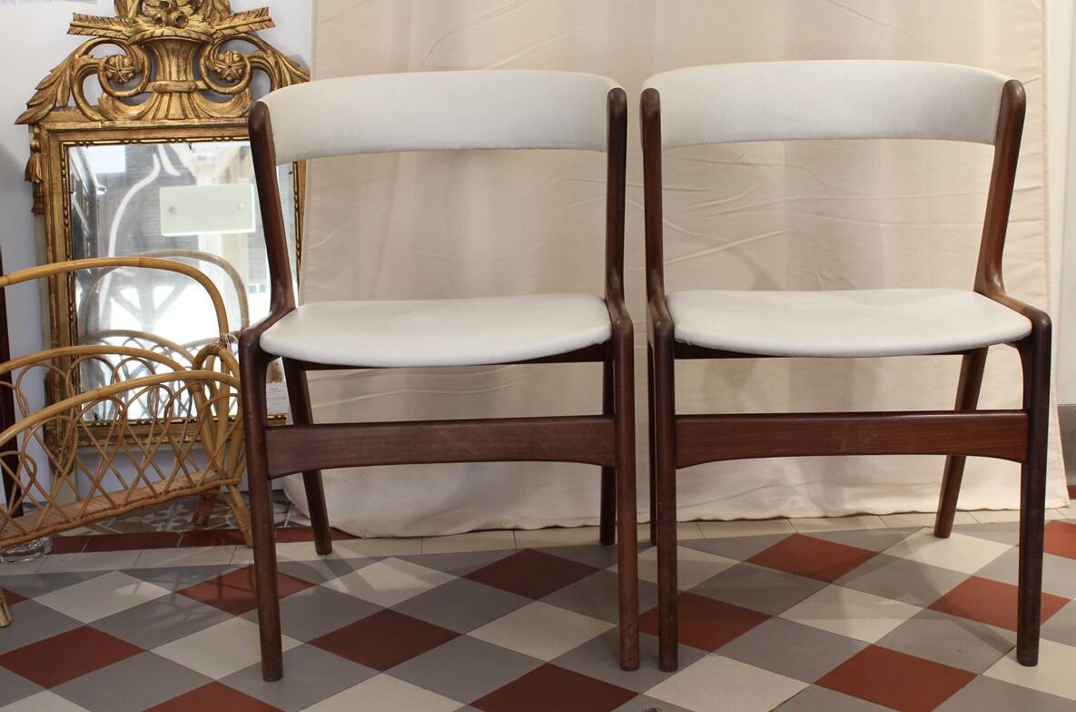 Pair of T21 Fire model chairs by Kai Kristiansen circa 1960