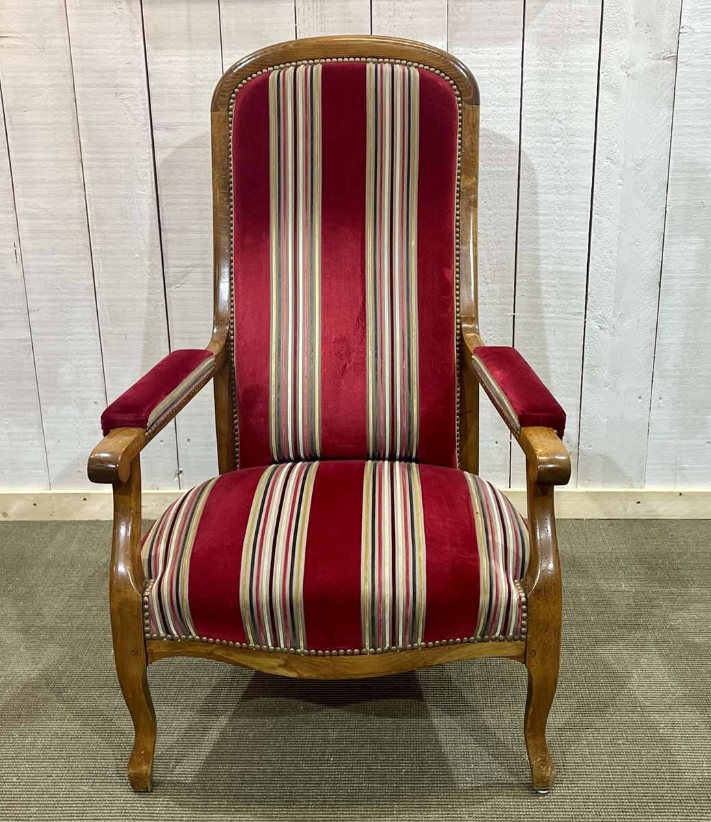Late 19th century Voltaire armchair in beech