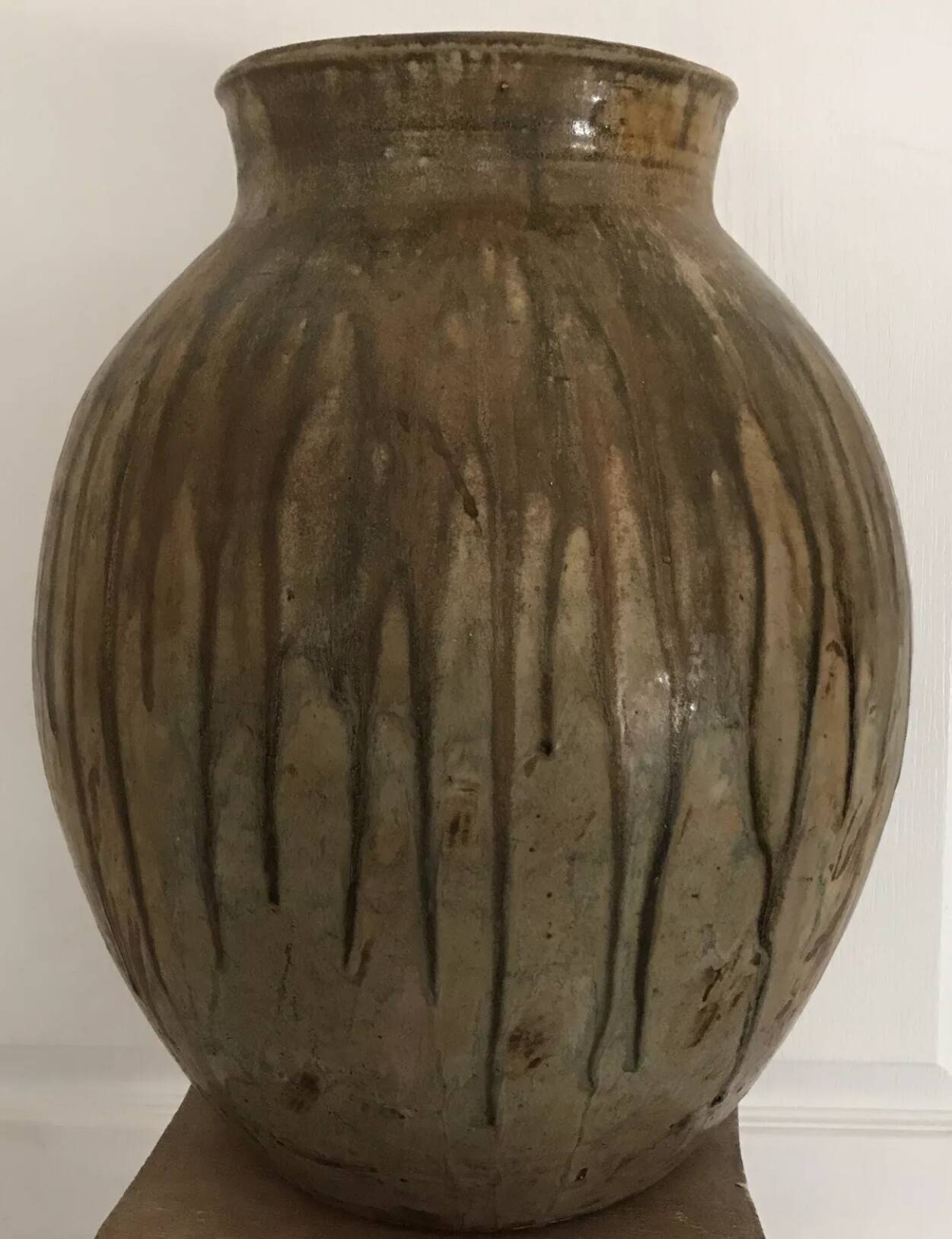 Large vase lucien arnaud sandstone from saint amand en puysaye 1920 art nouveau