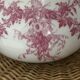 Superb antique sugar bowl in fine porcelain with a floral design in old rose.