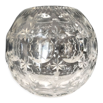 Vase boule cristal transparent