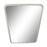 Mirror 70s white plastic outline, 21x15 cm