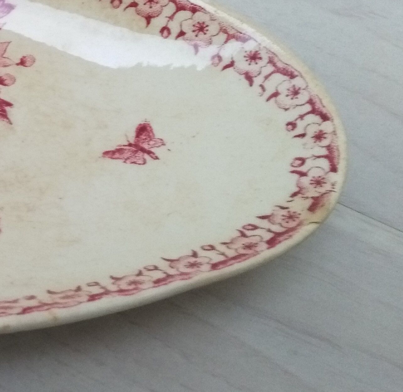 Ravier in iron earth of Gien model Pink hawthorn