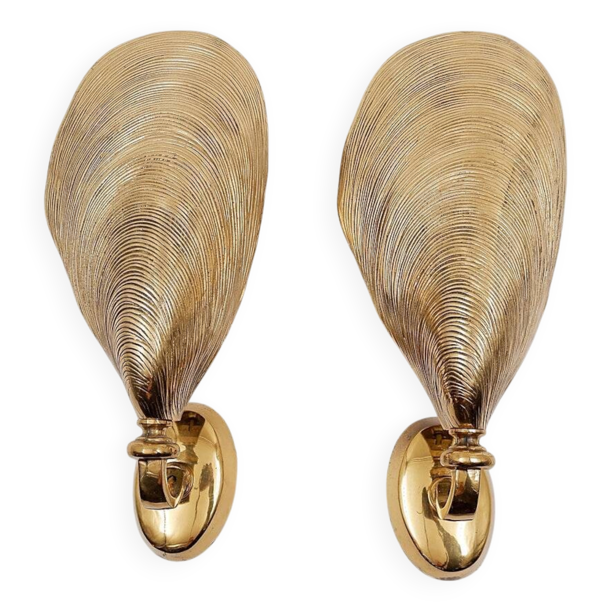 Pair of Bronze Mussel Shell Maison Jansen style Sconces -(2 pairs avail