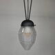 Art Deco pendant lamp with hexagonal glass shade, 1930s