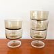 Set of 5 70s luminarc smoked glass champagne glasses