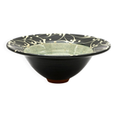 Hand-painted glazed earthenware cup